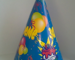Party hat cone blue party time