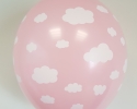 Розов балон с печат облак