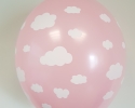 Pink balloon with print cloud