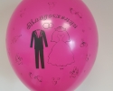 rose balloon with print for wedding