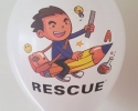 balloon with full color print "Rescue"